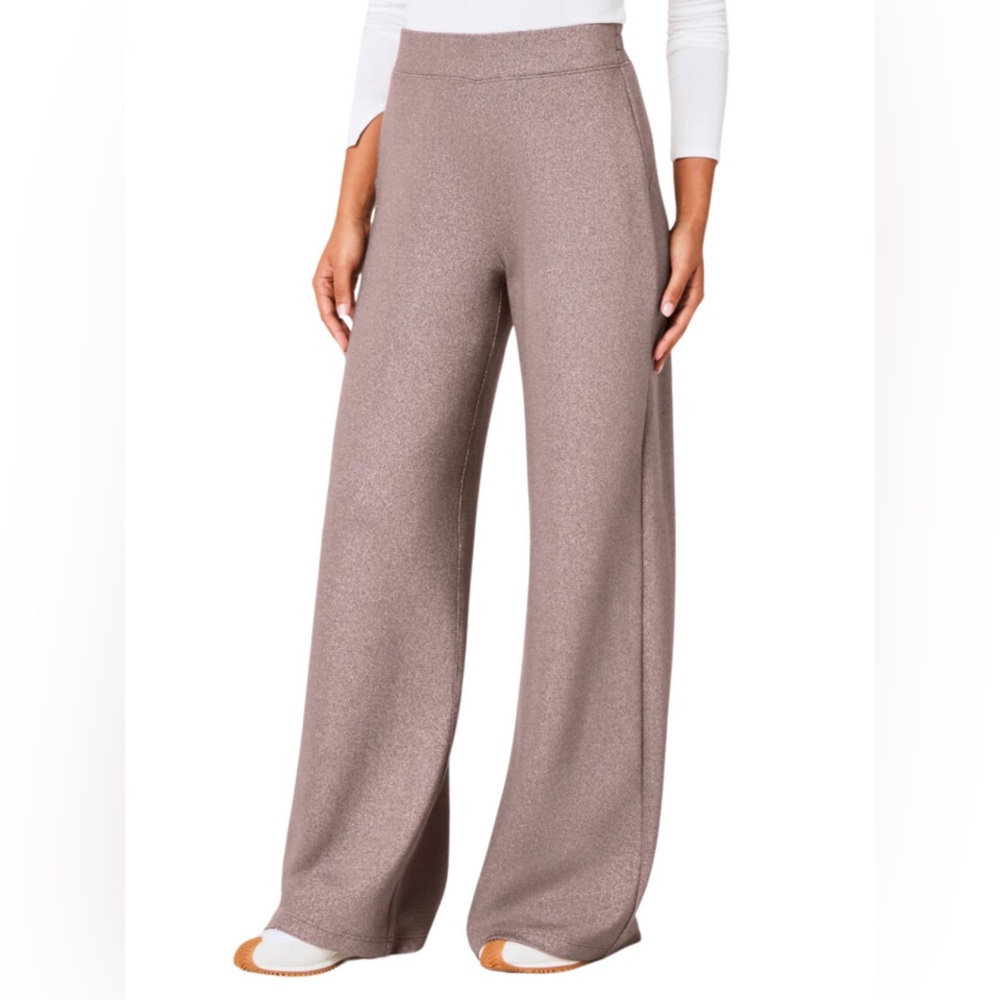 SPANX AIR ESSENTIALS SHIMMER WIDE LEG PANTS